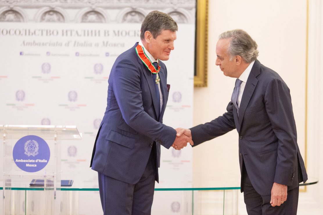 Анатолий Седых награжден государственной наградой Итальянской Республики за вклад в развитие сотрудничества между Россией и Италией