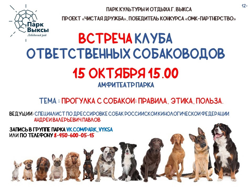 Клуб ответственных собаководов продолжает свою работу в выксунском парке