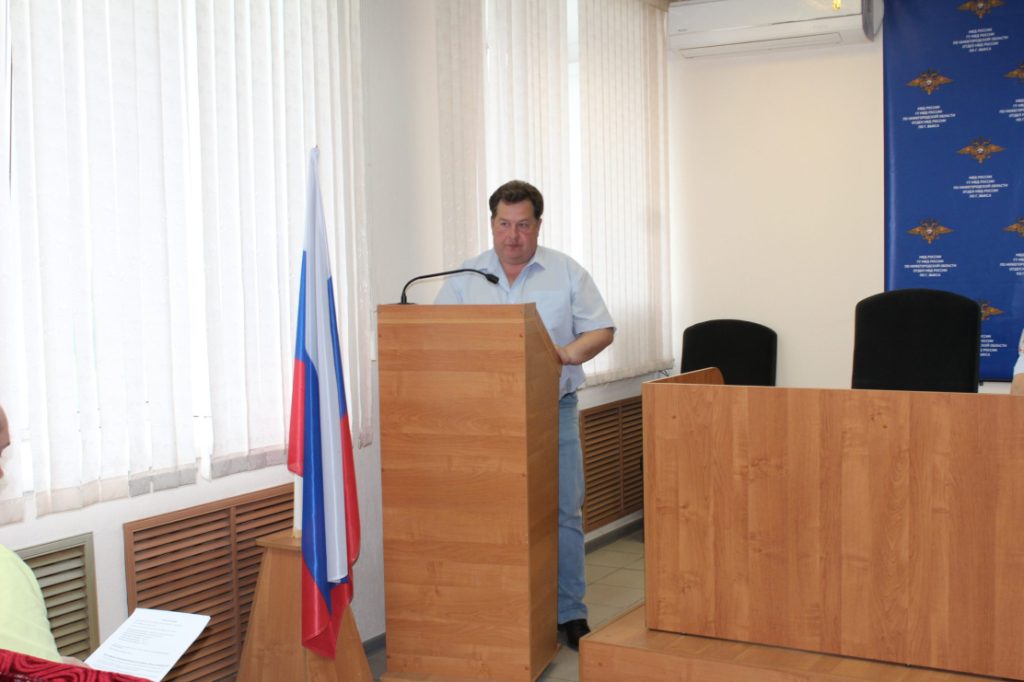 В Выксе состоялось заседание Общественного совета с выксунским начальником Отдела МВД Илюшиным В. В.
