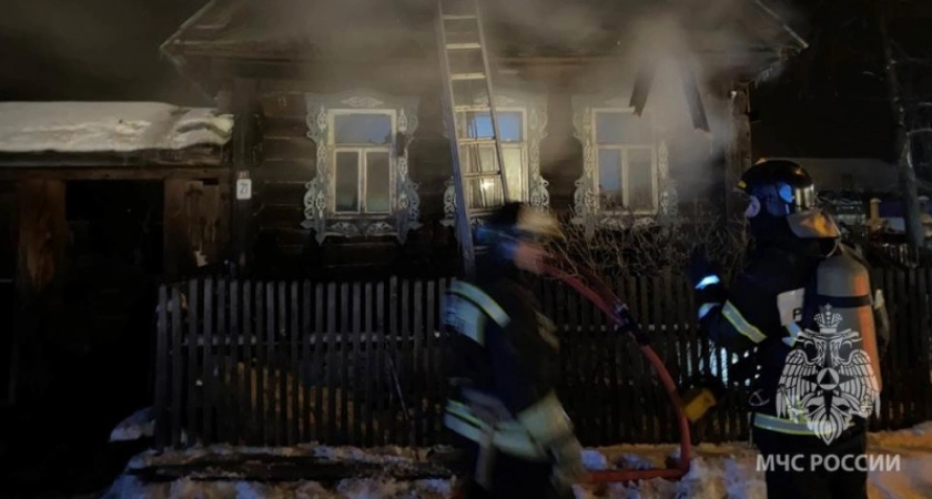 Ночью в Выксунском районе при пожаре погиб человек