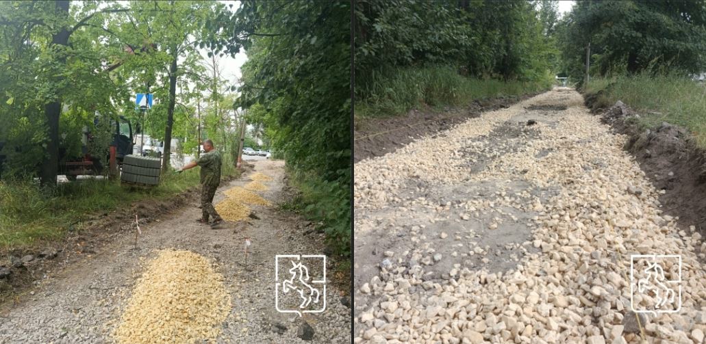 В Выксе на улице Ульянова начался ремонт тротуара