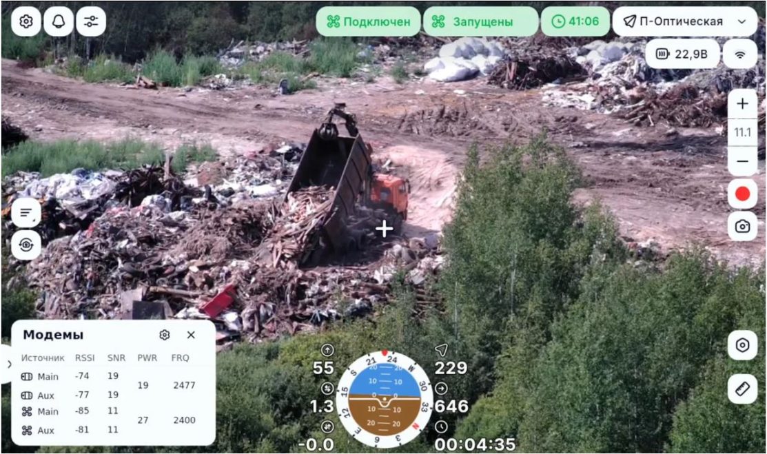 В Нижегородской области начали тестировать беспилотники для выявления незаконного сброса мусора с грузовиков