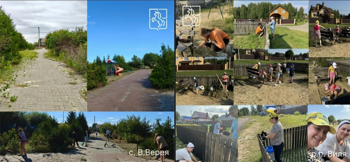 В Верхней Верее и Виле привели в порядок детские площадки