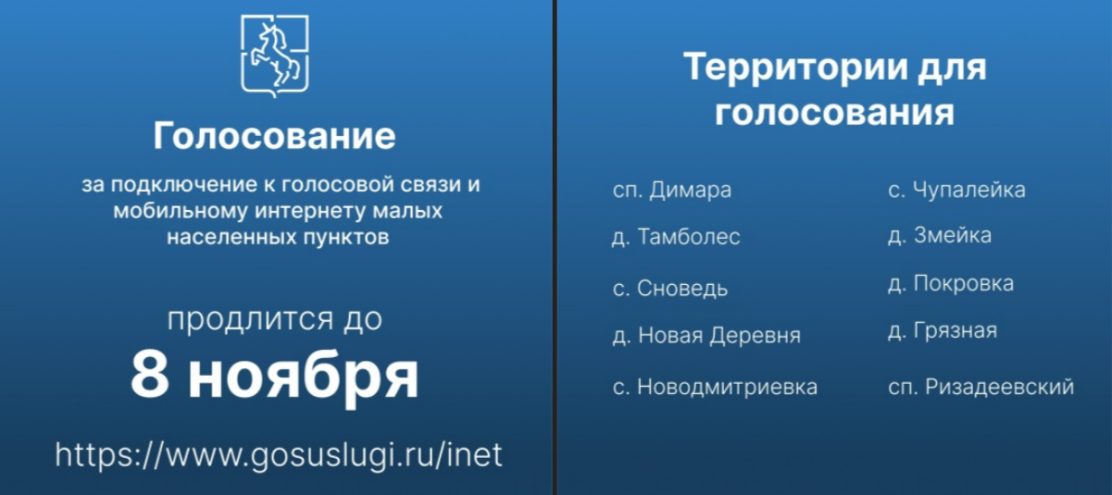 Жители округа могут проголосовать за подключение своего населенного пункта к интернету