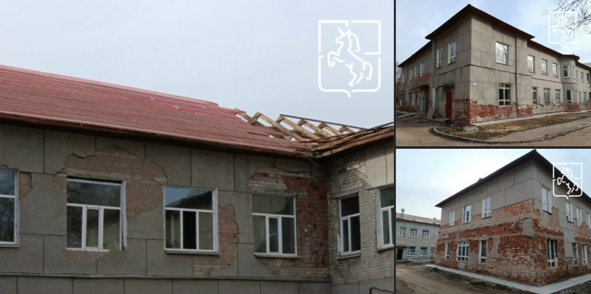 Строители начали замену обрешетки крыши и установку новых перегородок в родильном отделении Выксунской ЦРБ
