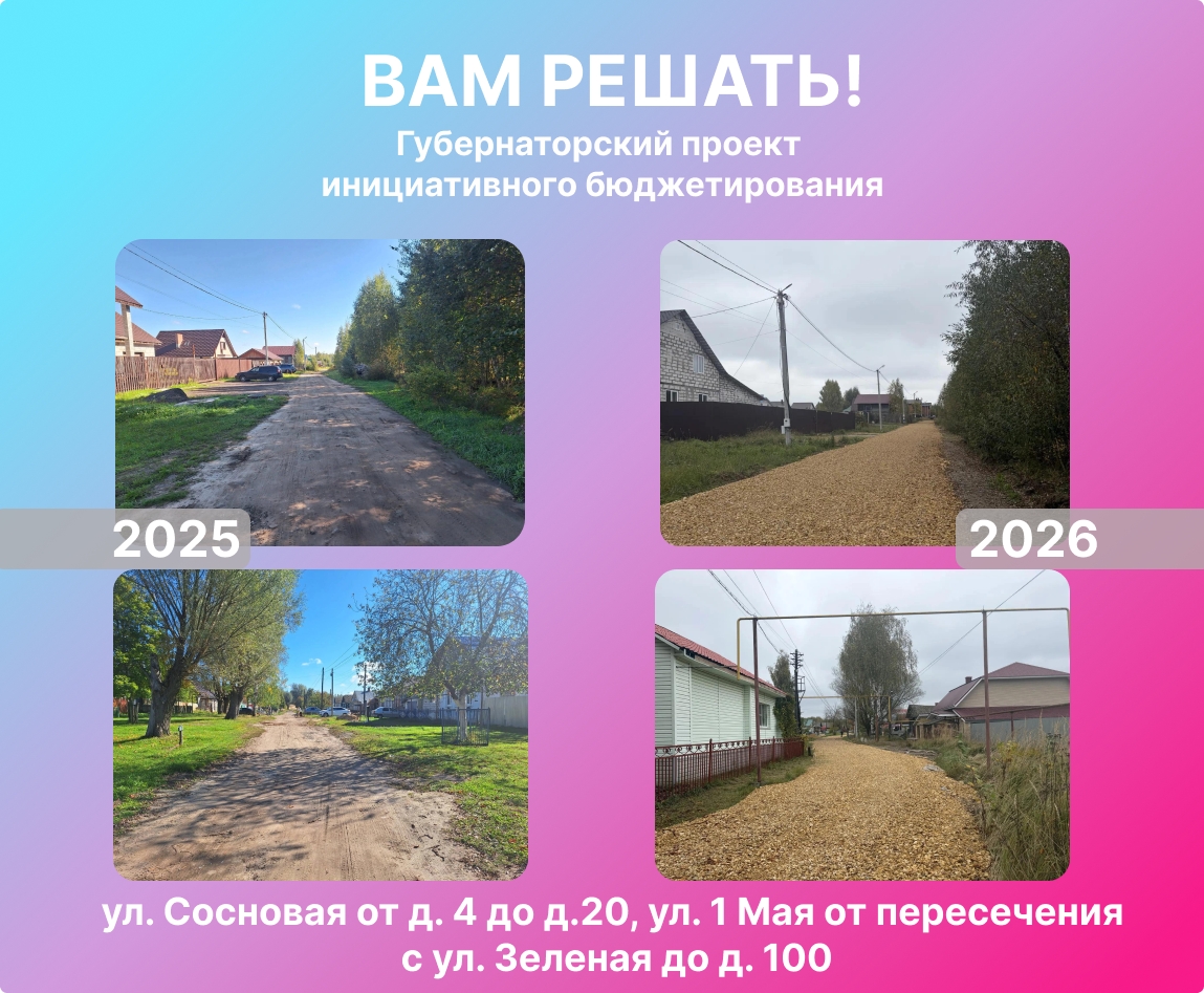 В Борковке по проекту «ВАМ РЕШАТЬ!» отремонтировали несколько участков дорог